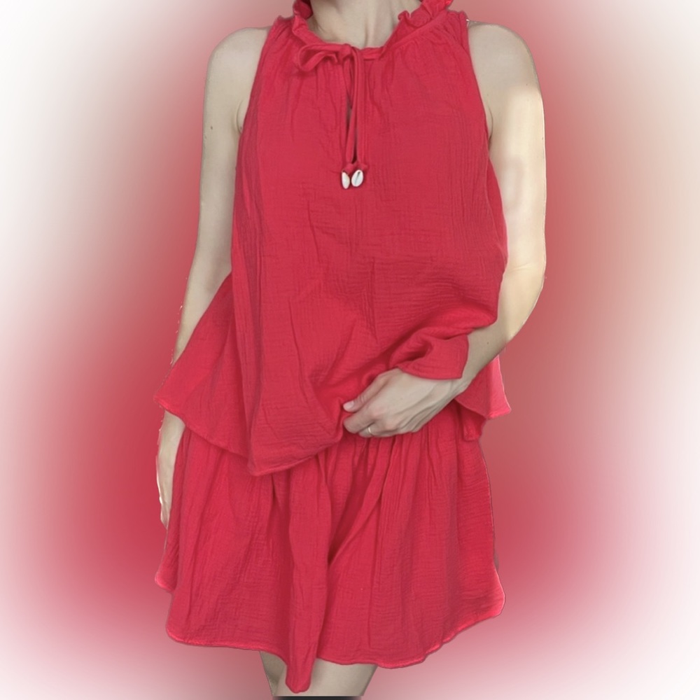 100% cotton 2 piece  Set shorts and top Small NWT